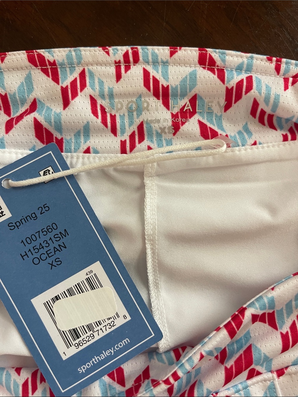 Sport Haley Chevron Print Skort - Red, Blue, White - Picture 5 of 6
